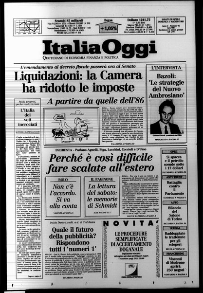 Italia oggi : quotidiano di economia finanza e politica